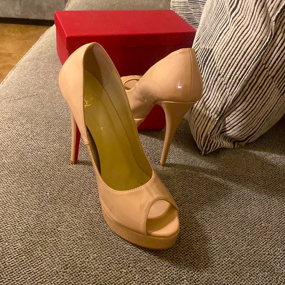 Louboutin 120 mm stiletto heel.